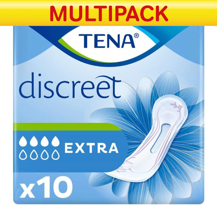 TENA Lady Discreet Extra Pads - Bulk Saver - 6 Packs of 10