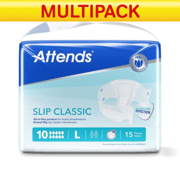 Attends Slip Classic 10 Large - Pack 15 - CASE OF 4