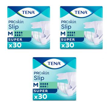 TENA Proskin Slip Super - Medium - Case Saver - 3 Packs of 30 | Medium | CASE-ND-1045 | Tena | Allanda