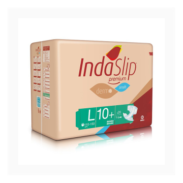 Large Waist No 10+ - Adult Tape On Incontinence Pads - Indaslip L10+ - Pack 20