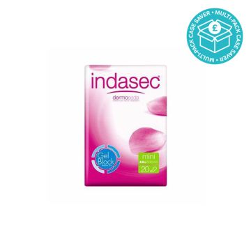 Indasec Mini** Shaped Pad 80ml - Pack 20 - CASE OF 8