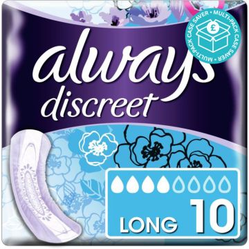 Always Discreet Pads Long - Case Saver - 4 Packs of 10 |  | CASE-ND-8009 | Always | Allanda