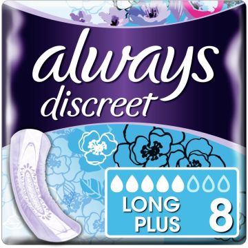 Always Discreet Pads Long Plus - 8 Pack |  | ND-8010 | Always | Allanda