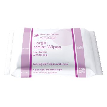 PrimaCare Large Moist Bodywipes | Pack of 100