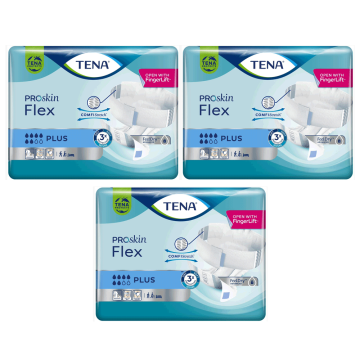 Case of 3 packs of 30 TENA Proskin Plus Small