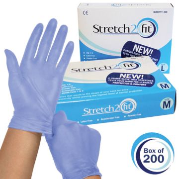 Stretch2Fit Gloves Blue | Large | Pack of 200