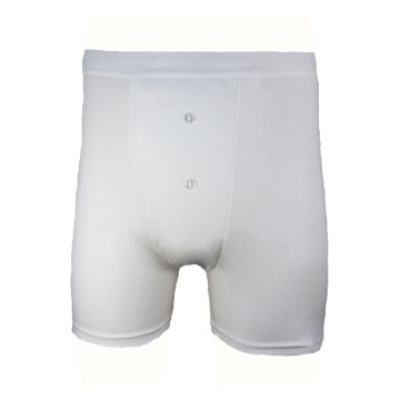 Men's Washable Boxer Short Incontinence Pants Medium | White