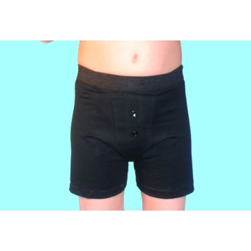 Boys Washable Incontinence Shorts Padded - 230ml - Black - 11-12yrs