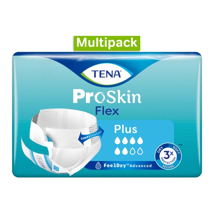 TENA Proskin Flex Plus Slips | Medium | Reliable Comfort | Case Saver 3x30