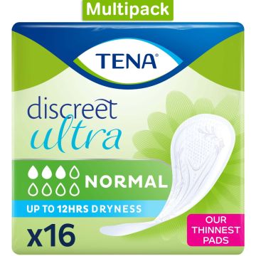 Tena Discreet Ultra Pad Normal - Pack of 16 - CASE OF 8 