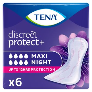 TENA Discreet Maxi Night Pads - 6 Pack
