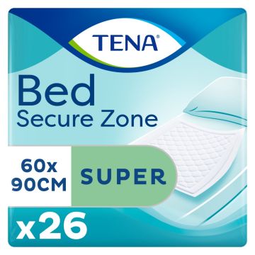 TENA Bed Super Secure Zone Pads - 60x90cm - 26 Pack