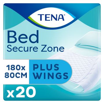 TENA Bed Plus Wings Secure Zone Pads - 180x80cm - 20 Pack