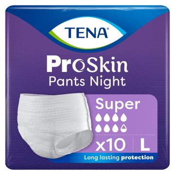 TENA Pants Night Super | Large | Pack of 10
