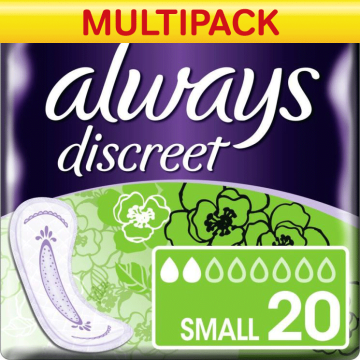 Always Discreet Pads - Small - Case Saver - 4 Packs of 20