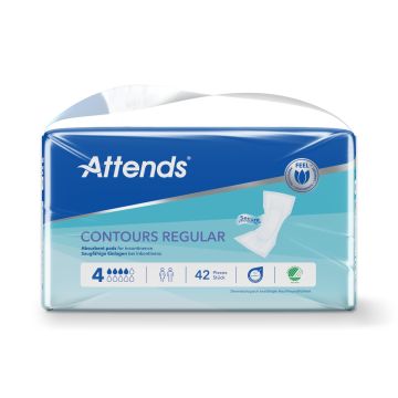 Attends Contours Regular 4 Pads - 42 Pack