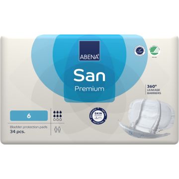 Abena San Premium Air Plus Plus No.6 Shaped Pad | Pack 34 |  | ND-4110 | Allanda