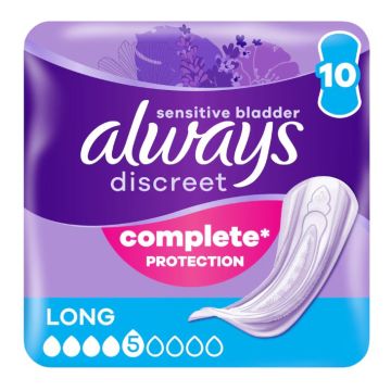 Always Discreet Pads Long - Case Saver - 4 Packs of 10