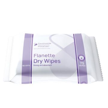 PrimaCare Deluxe Flanette Dry Wipes - Pack 72 - Case 30