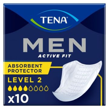 TENA Men Level 2 Absorbent Protector Pads - 10 Pack |  | ND-0273 | Tena | Allanda