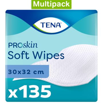 CASE SAVER TENA Soft Wipe 30x32cm (8 Packs of 135)
