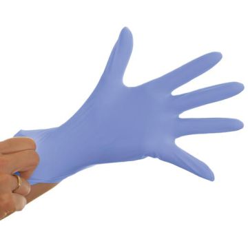 Powder Free Blue Vinyl Gloves | Medium | Pack of 100 | Medium | TK-0677 | Allanda