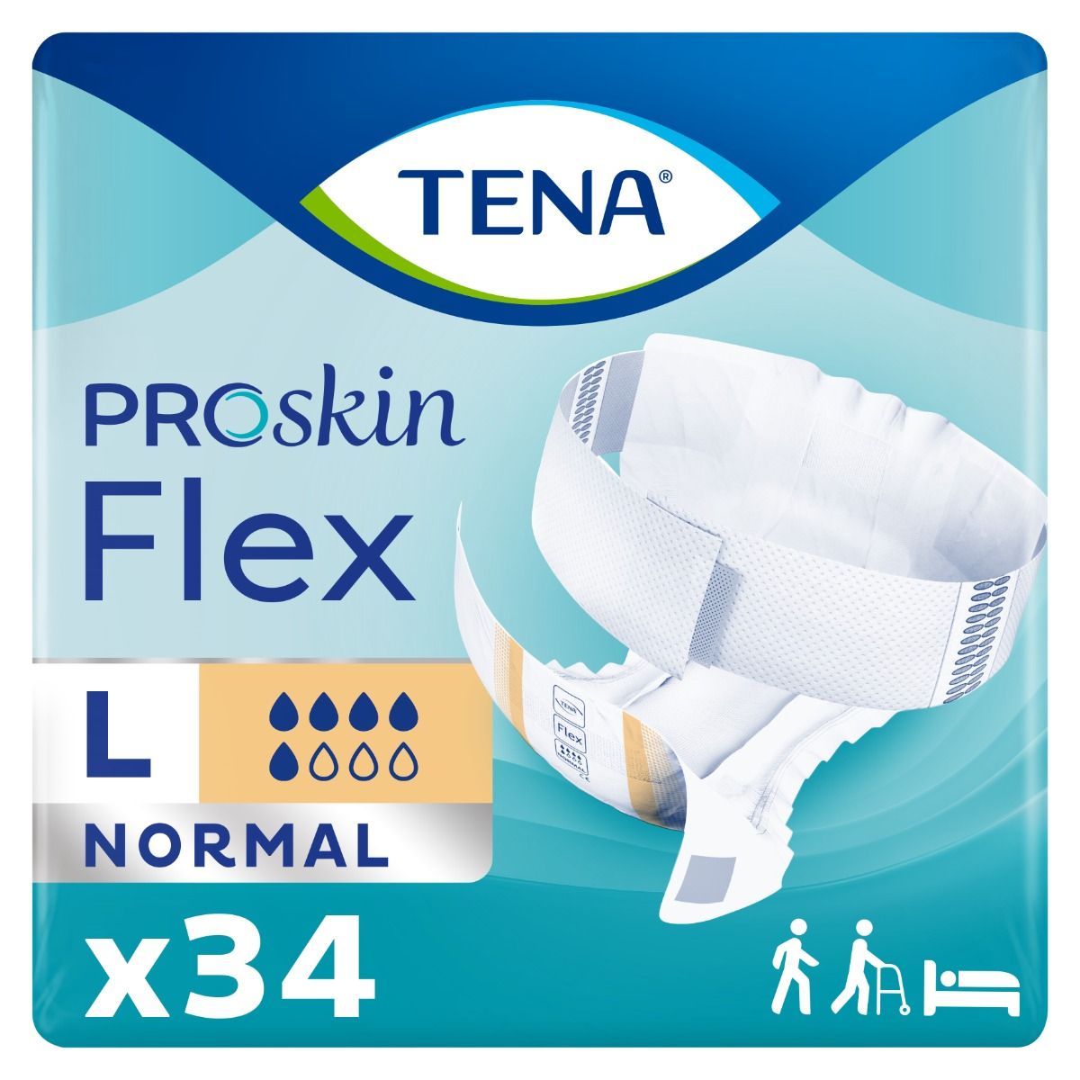 TENA\u0020Proskin\u0020Flex\u0020Normal\u0020Slips\u0020\u002D\u0020Large\u0020\u002D\u002034\u0020Pack