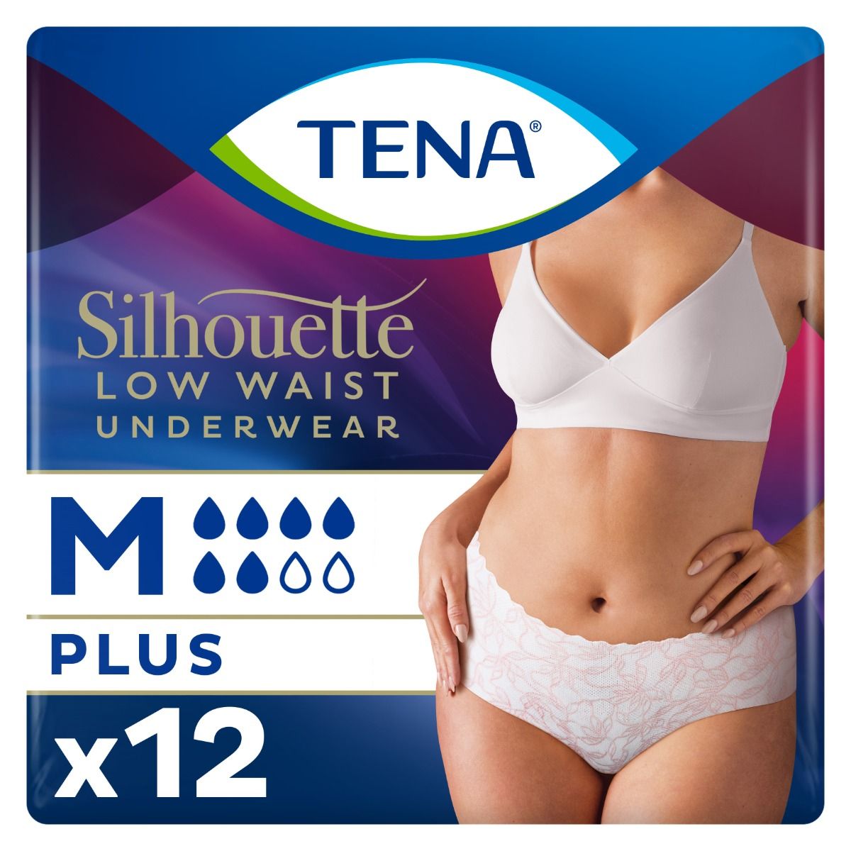 TENA\u0020Silhouette\u0020Lady\u0020Pants\u0020Normal\u0020Medium,\u0020White\u0020\u002D\u0020Pack\u0020of\u002012