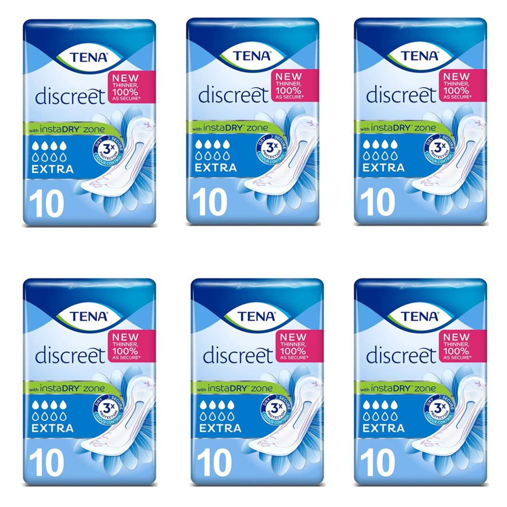 TENA\u0020Lady\u0020Discreet\u0020Extra\u0020Pads\u0020\u002D\u0020Case\u0020Saver\u0020\u002D\u00206\u0020Packs\u0020of\u002010