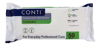 Conti\u0020Flushable\u0020Cleansing\u0020Dry\u0020Wipes\u0020\u002D\u002050\u0020Pack
