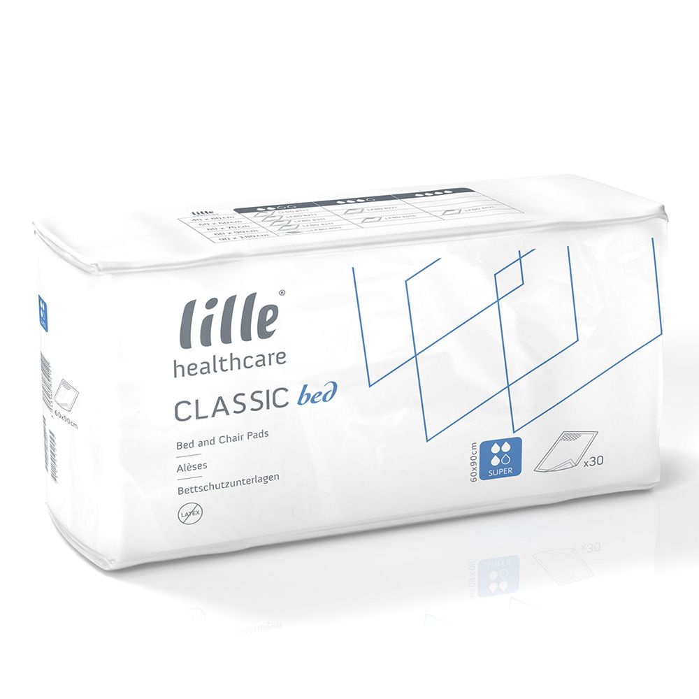 Lille\u0020Healthcare\u0020Classic\u0020Bed\u0020Super\u0020Pads\u0020\u002D\u002060x90cm\u0020\u002D\u002030\u0020Pack