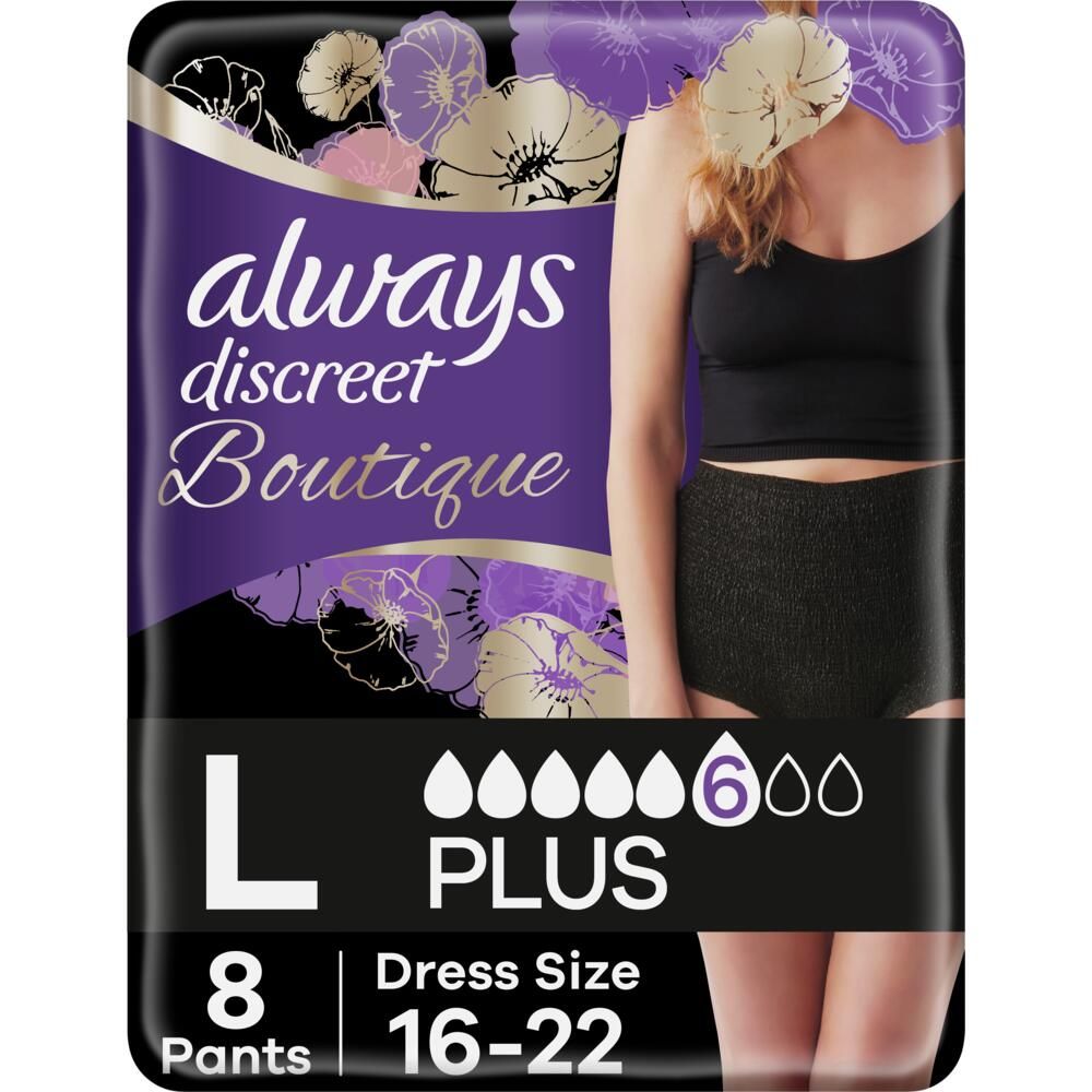 Always\u0020Discreet\u0020Boutique\u0020Pants\u0020Plus\u0020\u002D\u0020Large\u0020\u002D\u0020Black\u0020\u002D\u0020Case\u0020Saver\u0020\u002D\u00202\u0020Packs\u0020of\u00208
