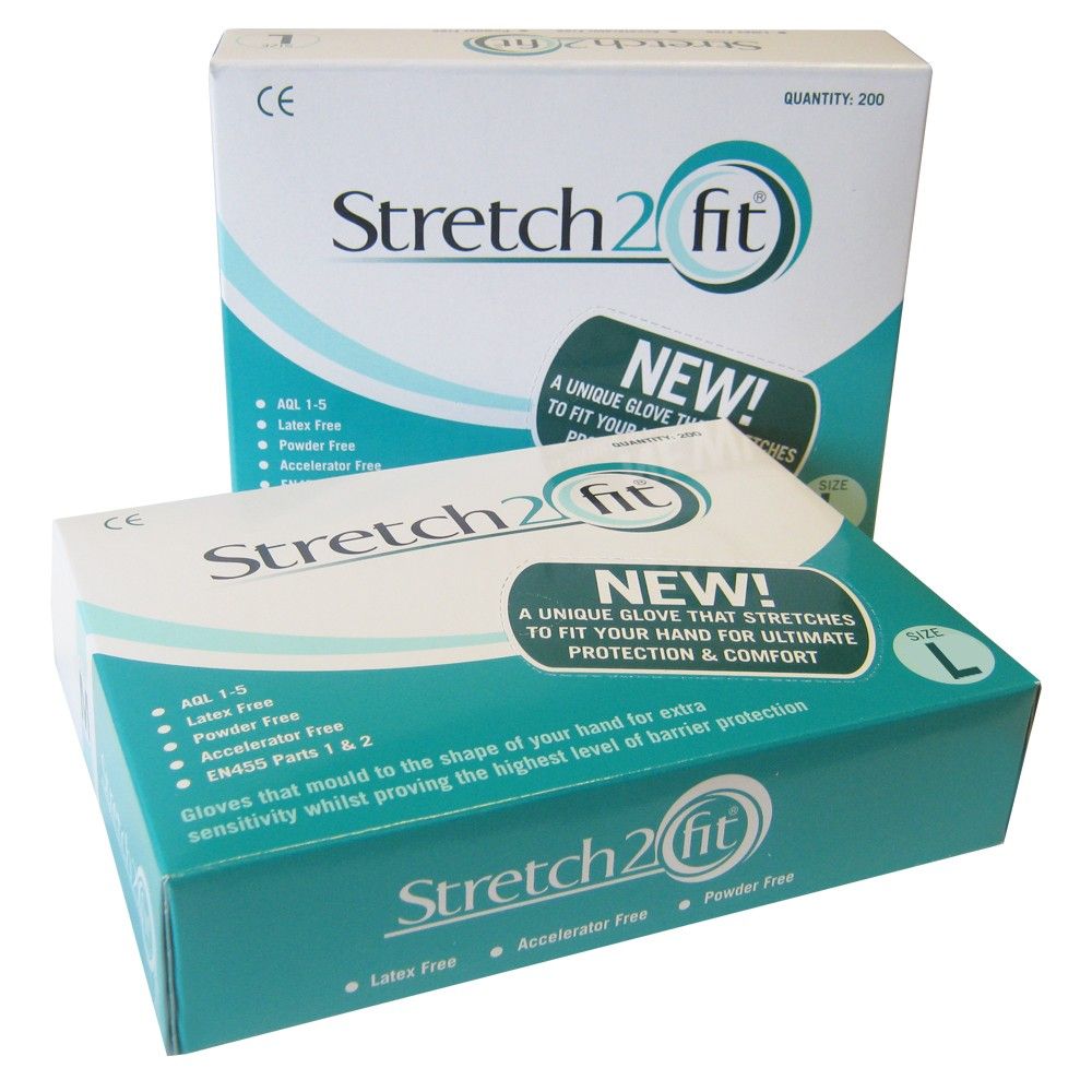 Stretch2Fit\u0020Disposable\u0020Gloves\u0020\u002D\u0020Large\u0020\u002D\u0020200\u0020Pack
