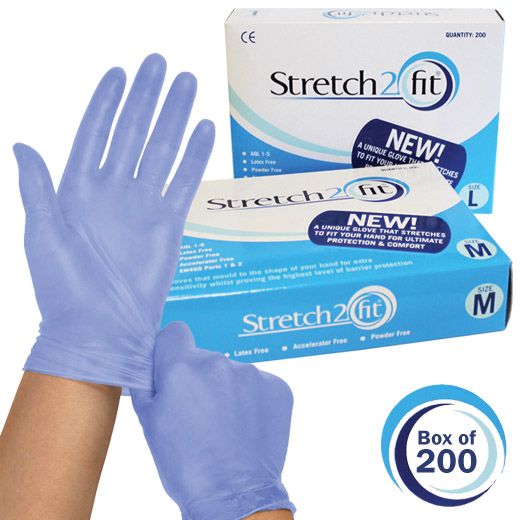 Stretch2Fit\u0020Gloves\u0020Blue\u0020\u007C\u0020X\u0020Large\u0020\u007C\u0020Pack\u0020of\u0020200