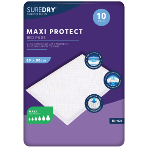 SureDry Incontinence Bed Pads 2,400ml 60 x 90cm - Pack 10